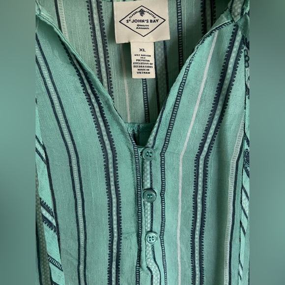 St. John's Bay women's Sleeveless Lightweight Aqua top size XL - Picture 7 of 7